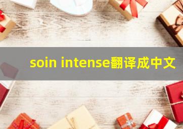 soin intense翻译成中文